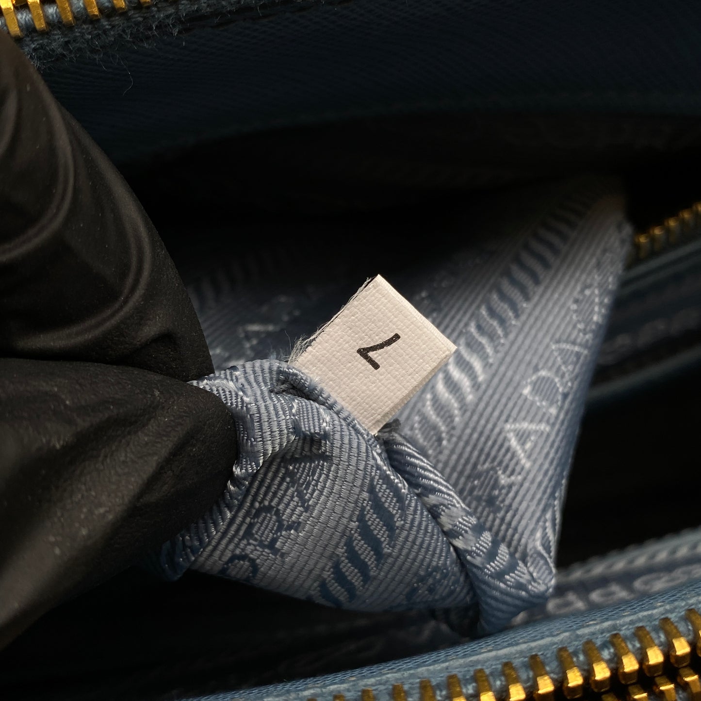 Prada Medium Blue Saffiano Galleria Handbag