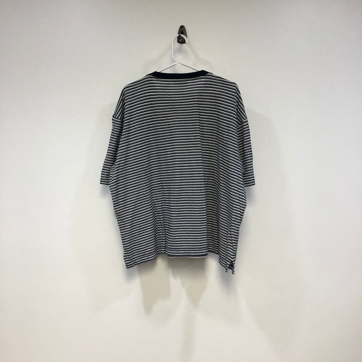 Lanvin Navy blue & white horizontal stripes T-shirt Size XXL