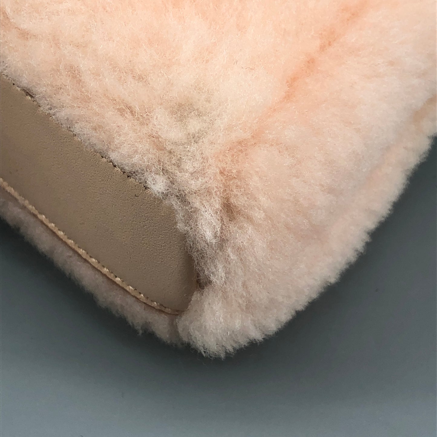 Fendi Peekaboo Mini Shearling Handbag Blush Pink