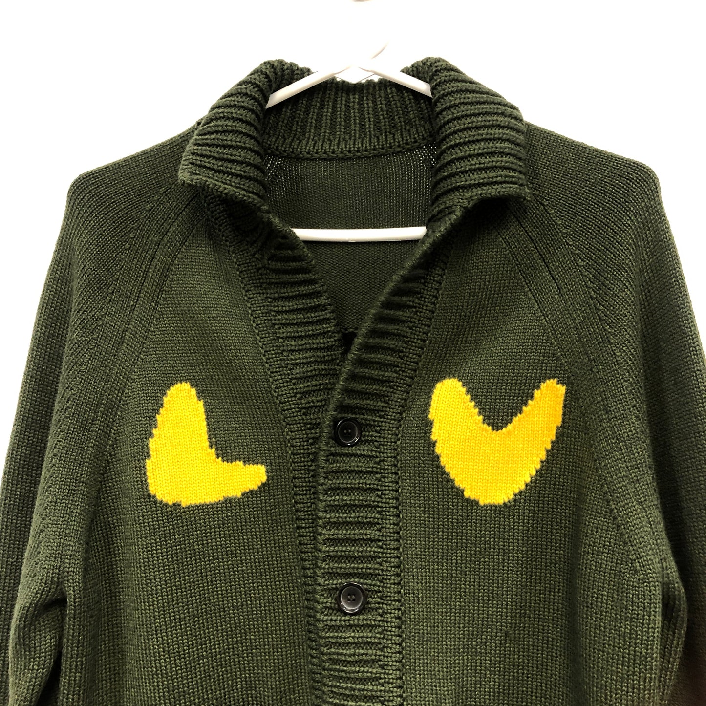 Louis Vuitton Dark Green Tiger Intarsia Cardigan Size XS