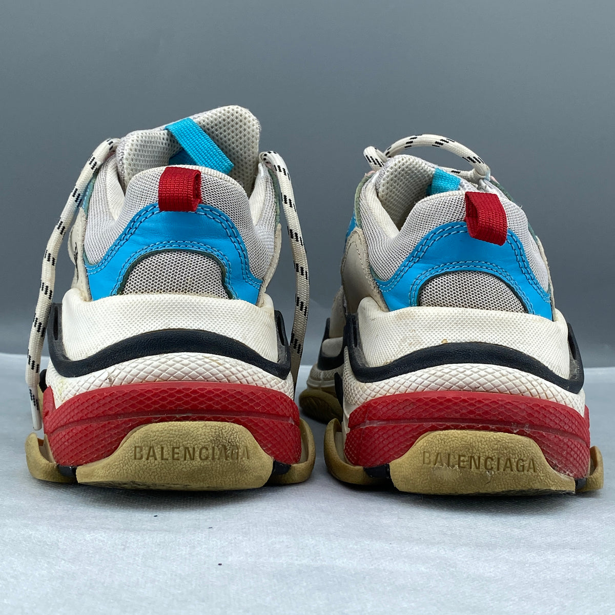 Balenciaga Triple S Multicolor Blue Pink Red Sneaker Shoes Size 37