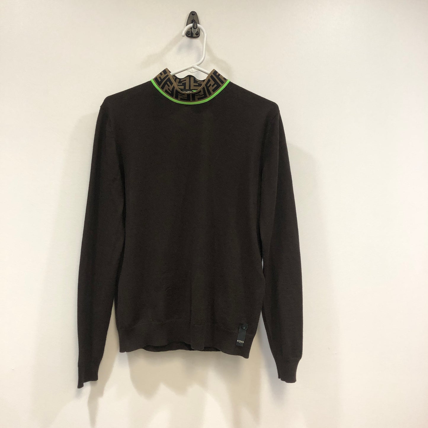 Fendi Crewneck Sweater Size 44 Brown