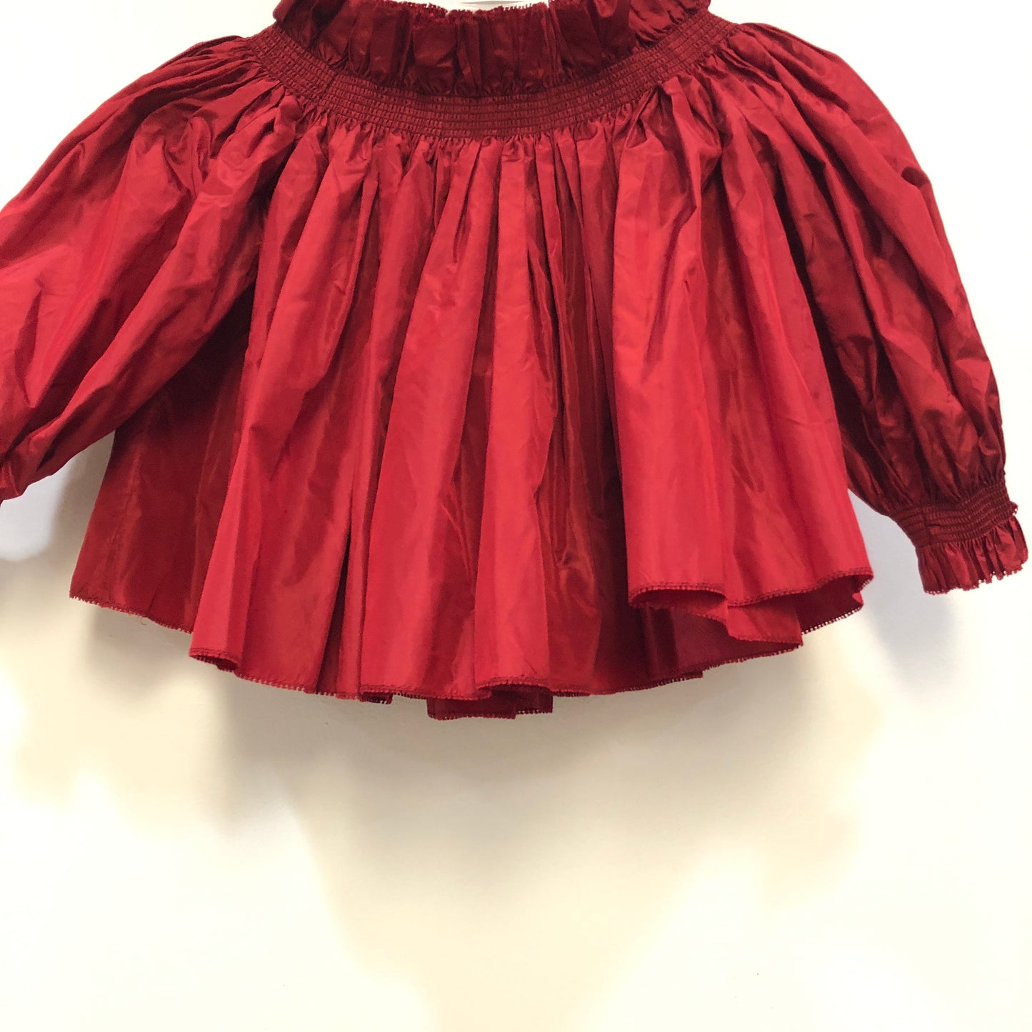 Christian Dior Red Off Shoulder Long Sleeve Blouse US 4