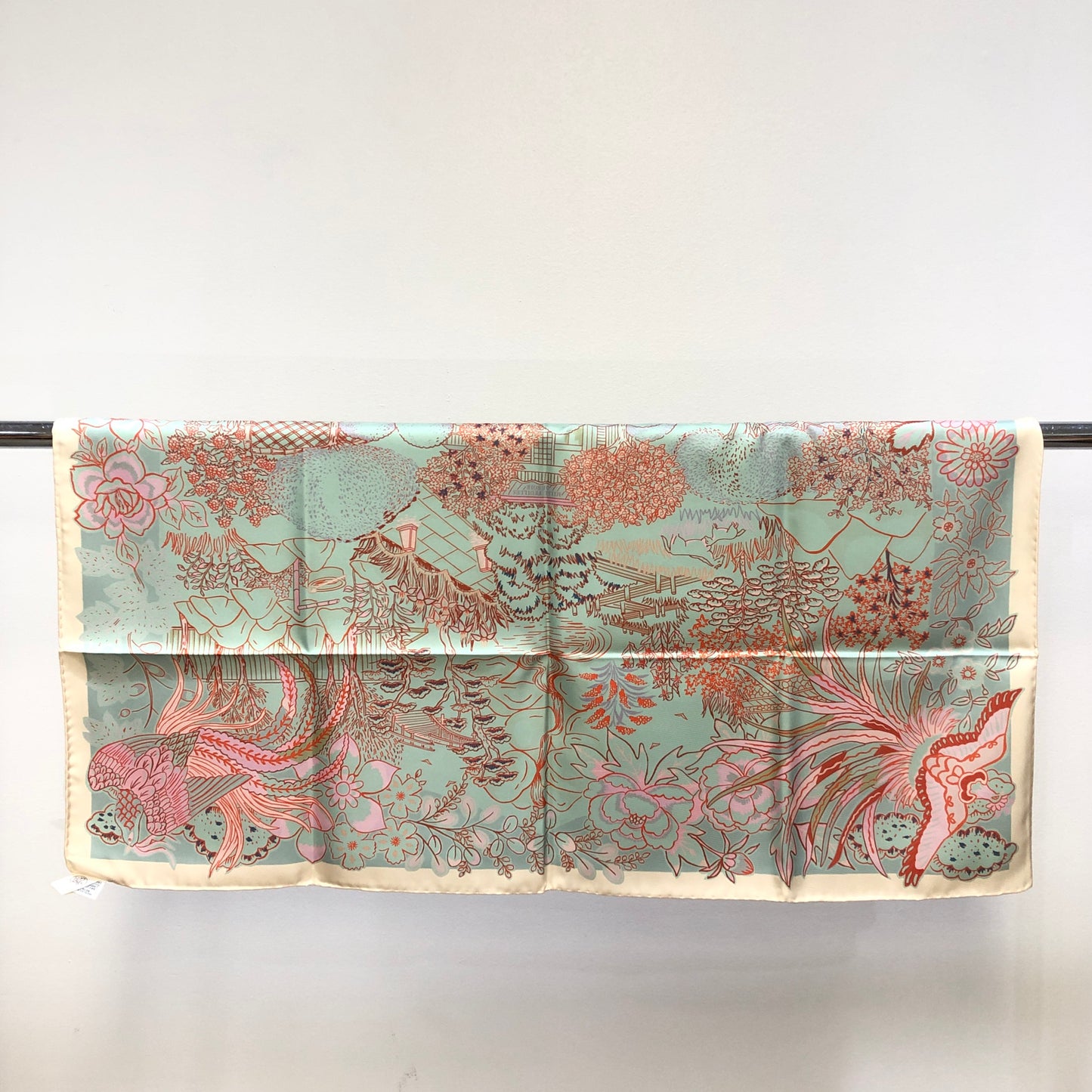 Hermes Multicolor Printed Silk Square Scarf 90x90 cm