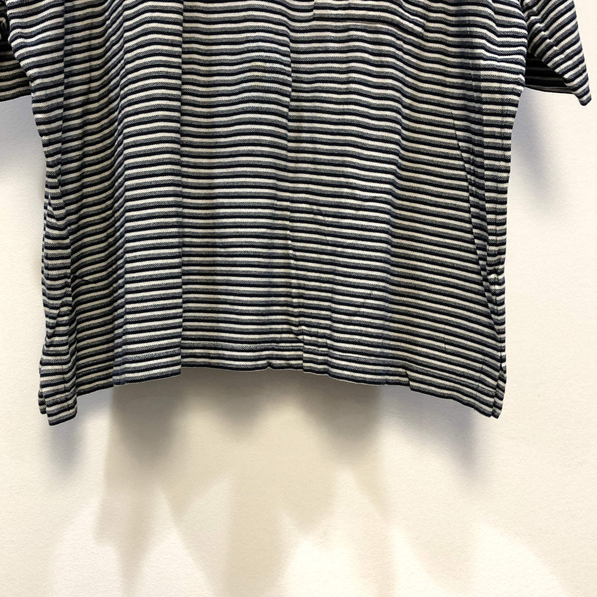 Lanvin Navy blue & white horizontal stripes T-shirt Size XXL
