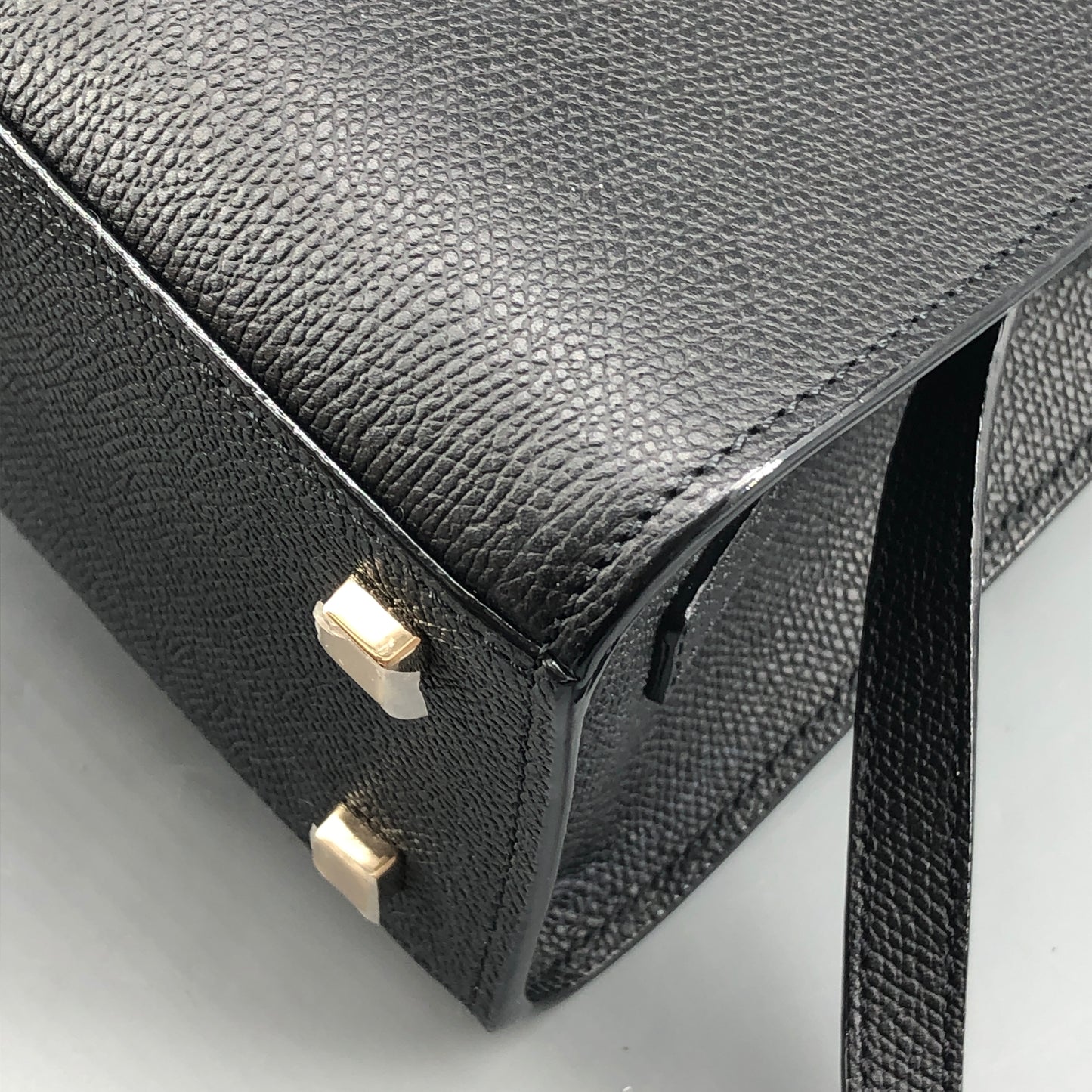 Valextra Iside Black Grained Calfskin Handbag