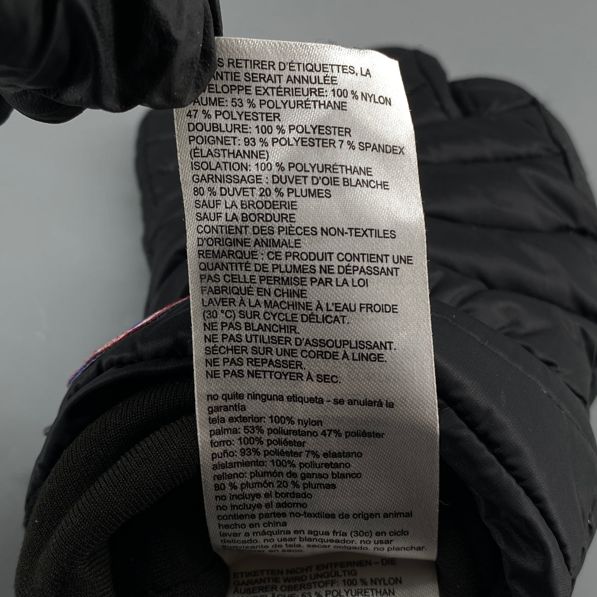 Canada Goose Black Insulated Winter Gloves Size S