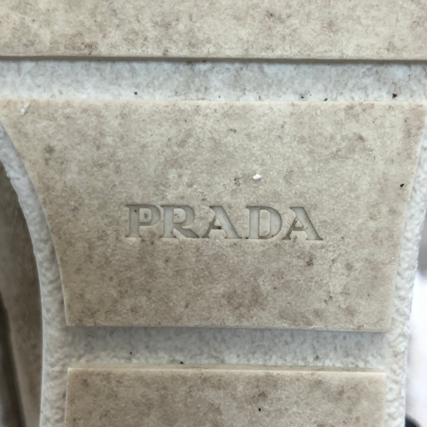 Prada Women's Shearling Lined Suede High Top Wedge Sneaker Boots 37 Beige White