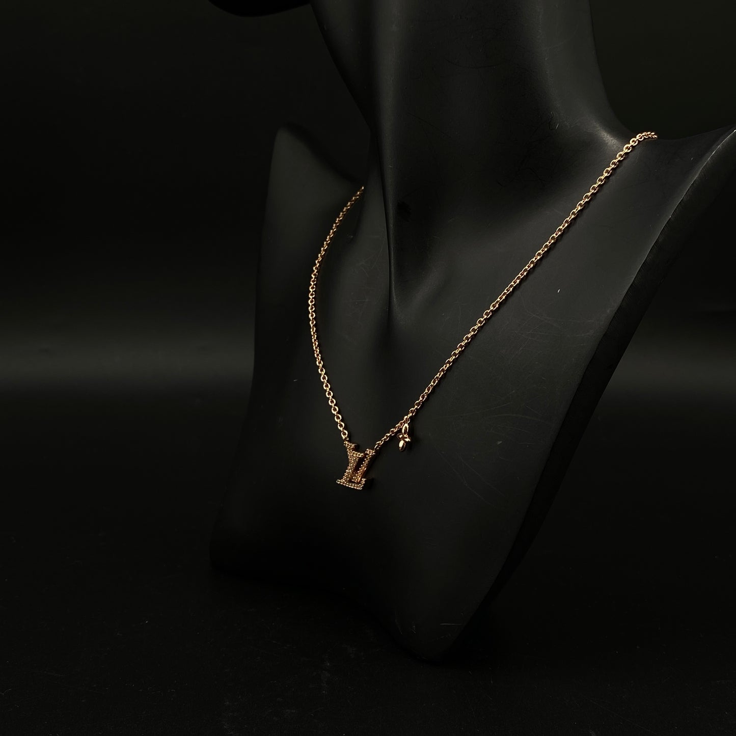 Louis Vuitton Gold LV Pendant Necklace