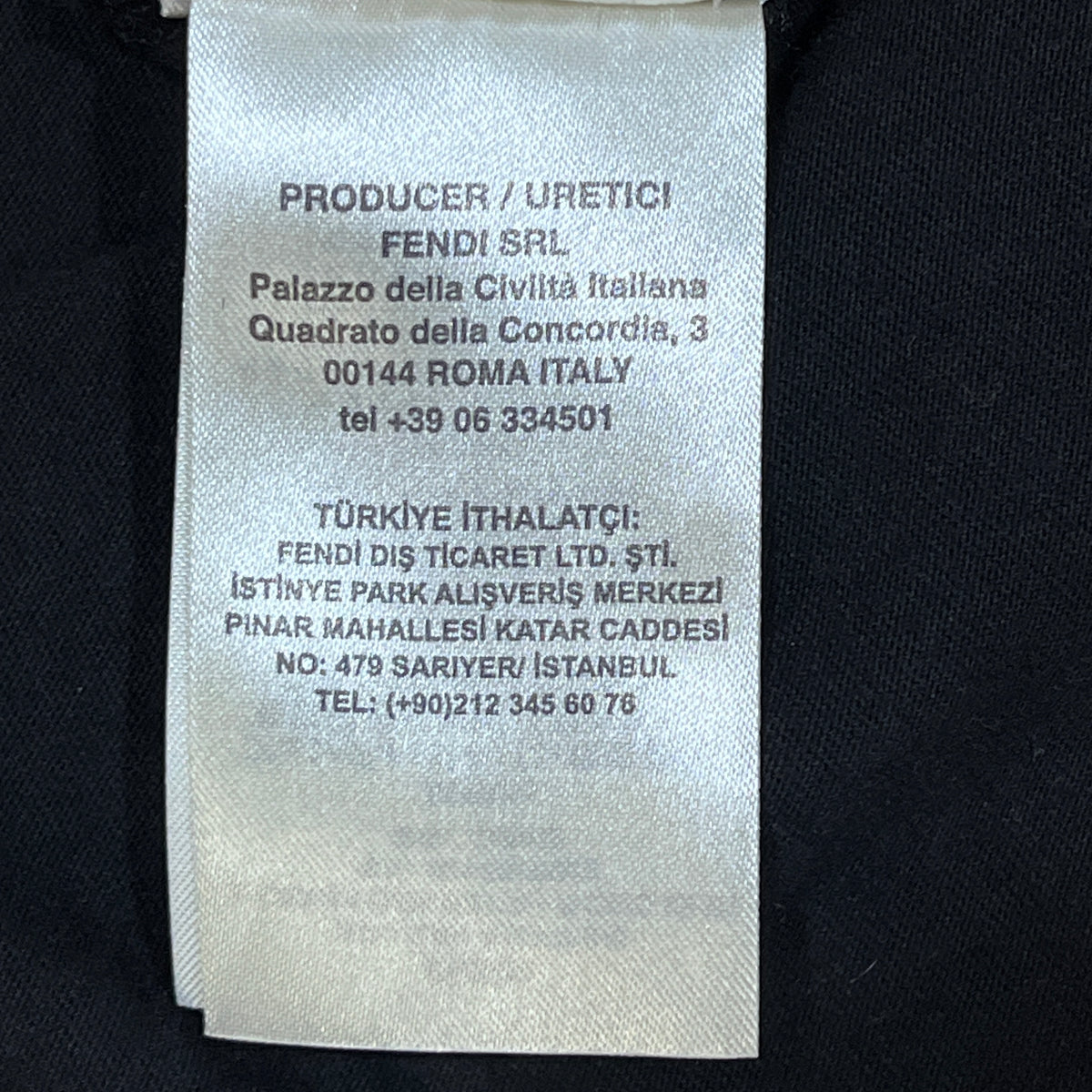 Fendi Black  Short Sleeve T-shirt Size XS