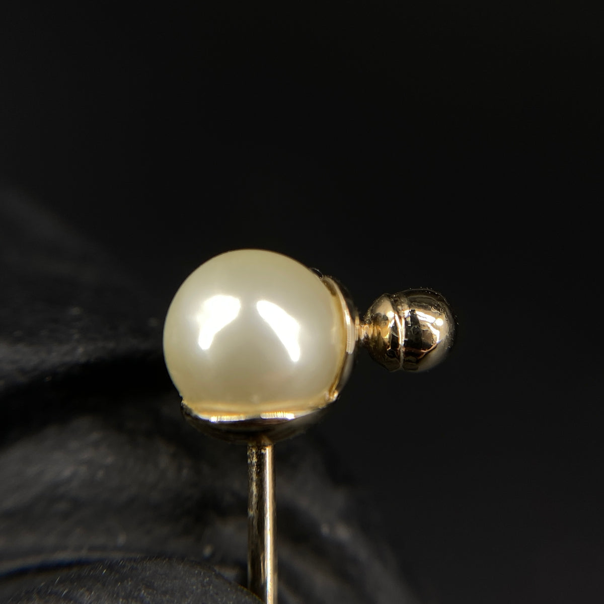 Christian Dior Gold Tone Faux Pearl Drop Earrings