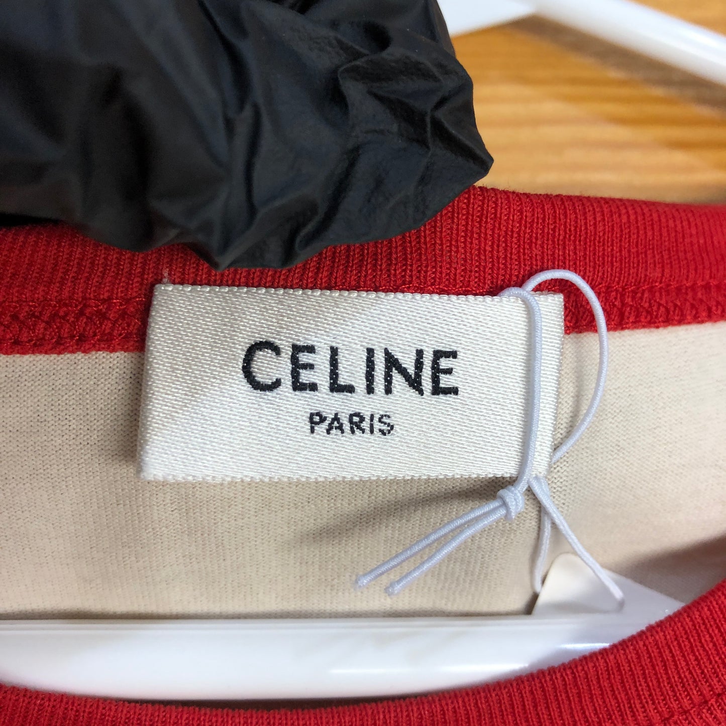 Celine Skin Color Carriage Logo Ringer T-Shirt Size L