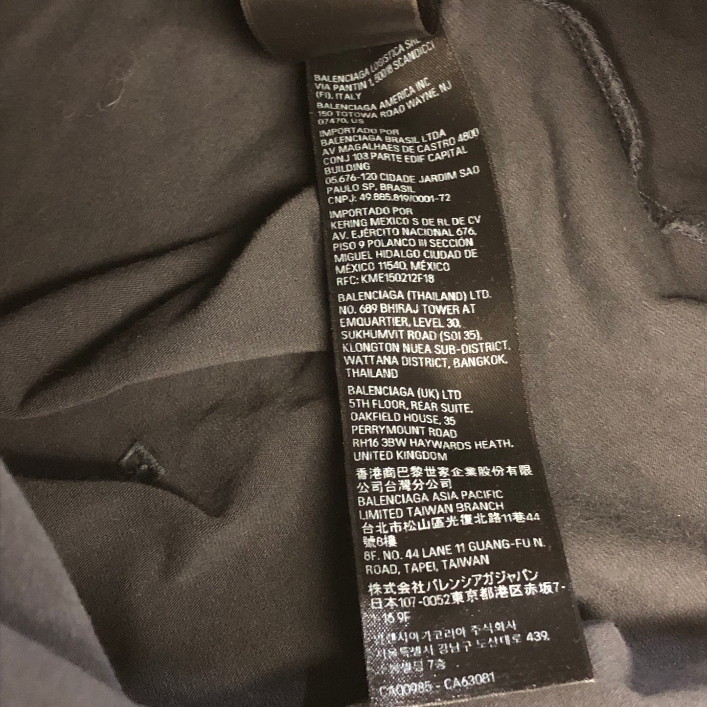 Balenciaga Deep Grey Statue Print Long Sleeve Hooded Top Size S