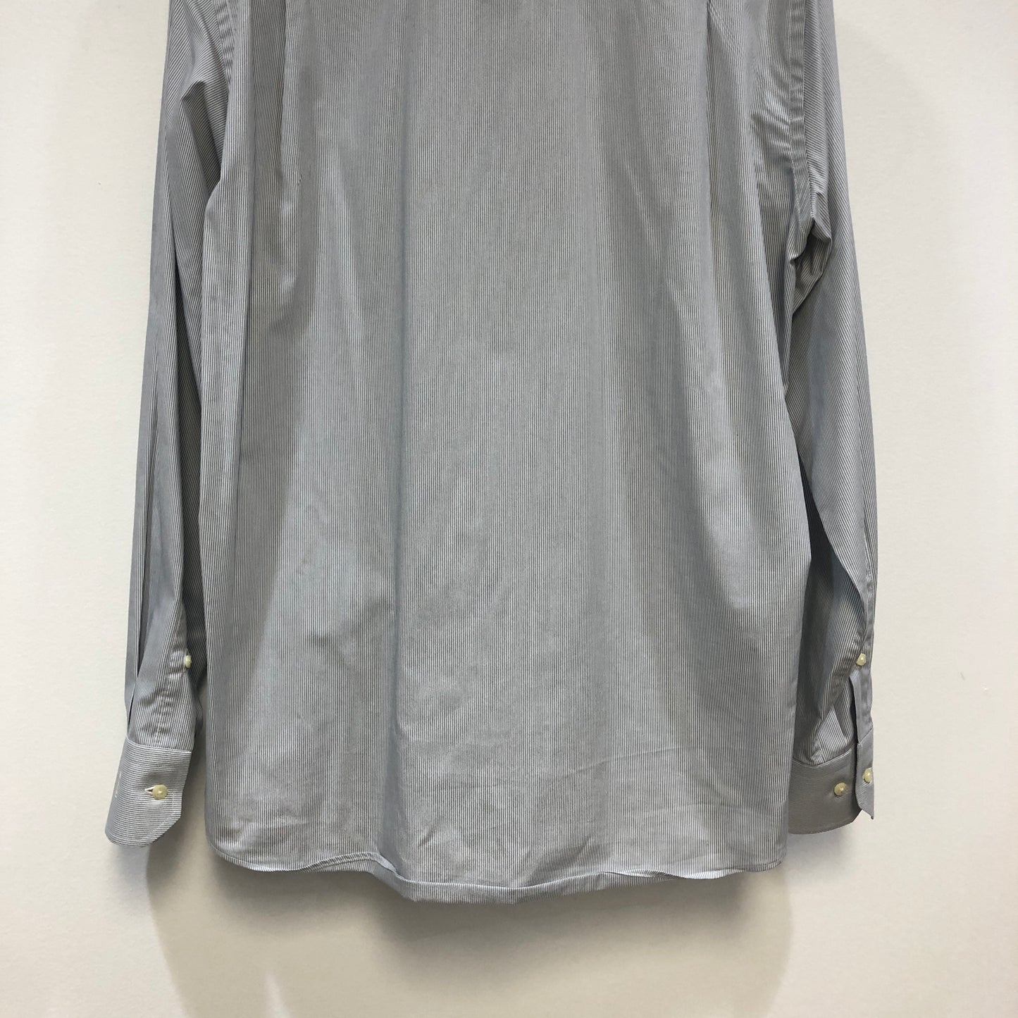 Saint Laurent Light Grey Striped Cotton Button-Down Shirt