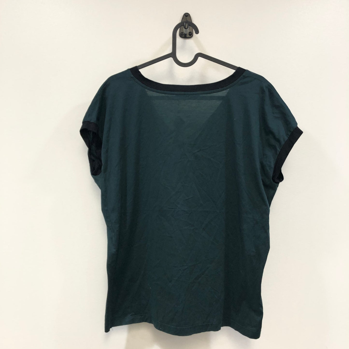 Prada Deep Teal V-neck Short Sleeve T-shirt Size M