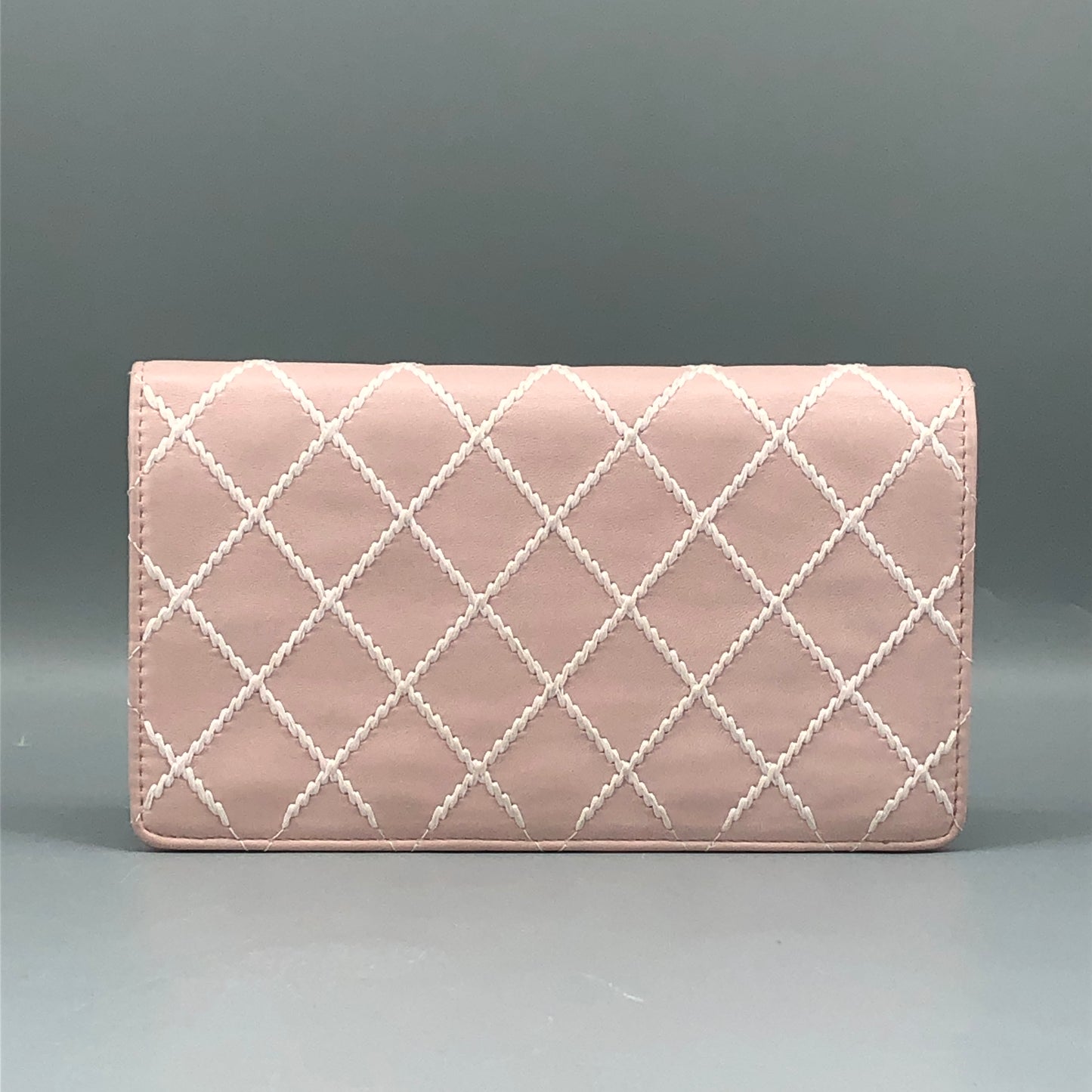 Chanel Blush Pink Large Diamond Quilted Flap Wallet