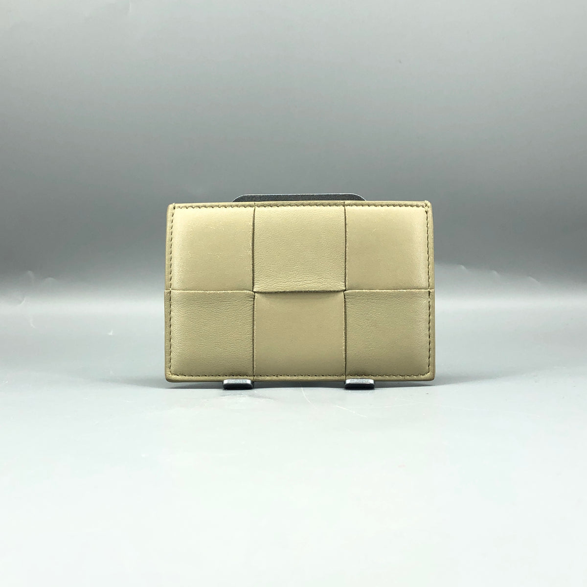 Bottega Veneta Dusty Green Intrecciato Card Holder