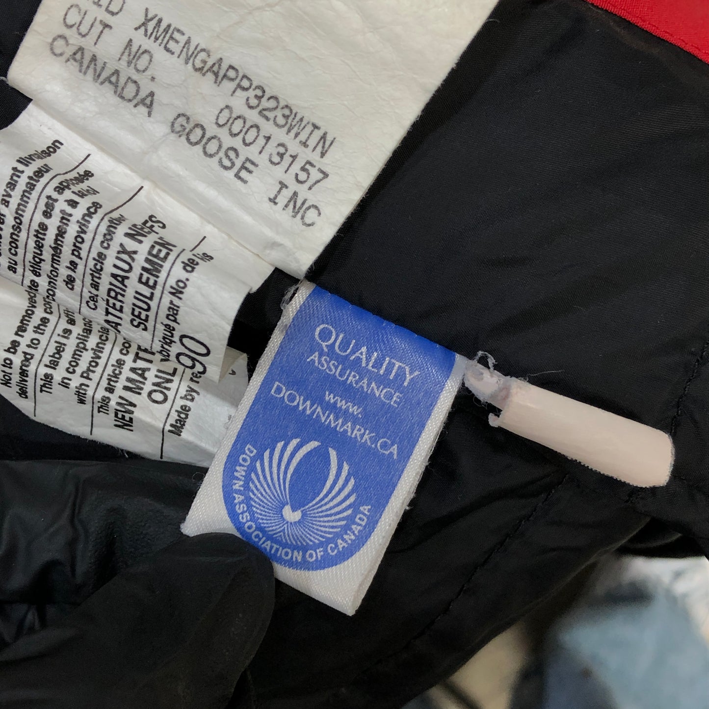 Canada Goose Red Fur Trim Hooded Parka Size XS