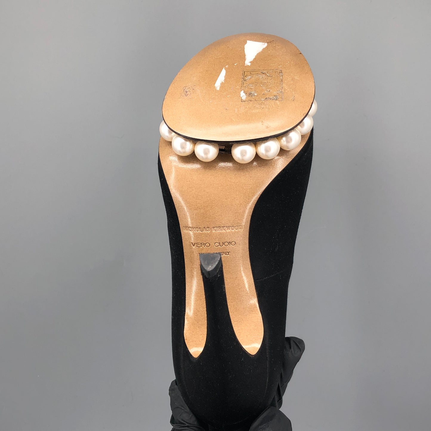 Nicholas Kirkwood Pearl-Embellished Platform Pumps 35 Black