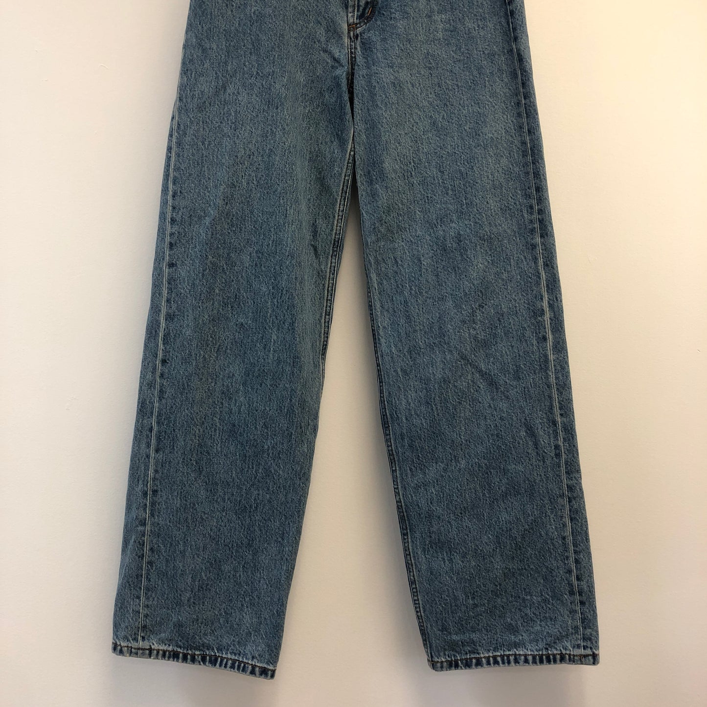 Still Here High-Waisted Straight Leg Jeans 26 Blue Denim