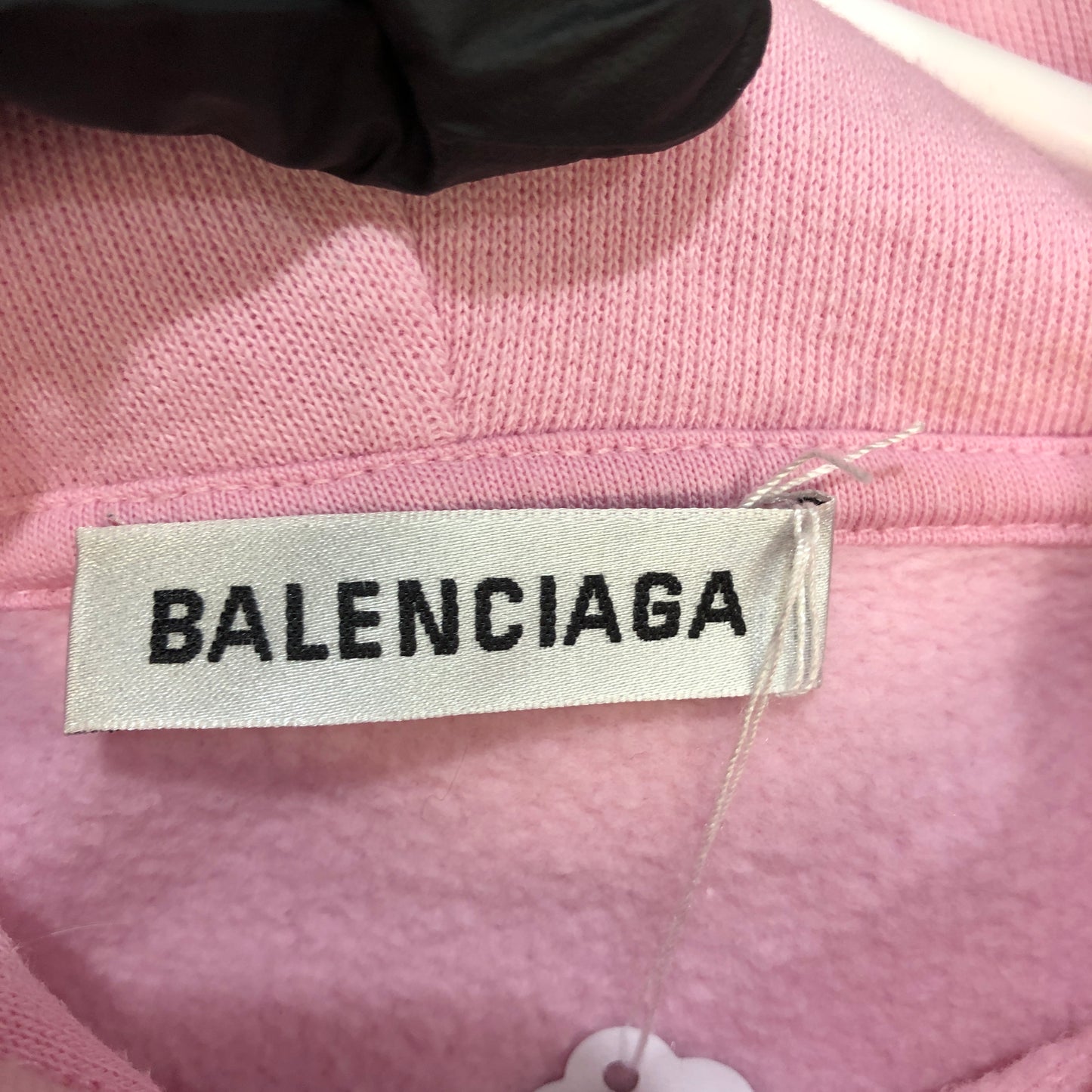 Balenciaga Embroidered Logo Oversized Hoodie Size XS Pink