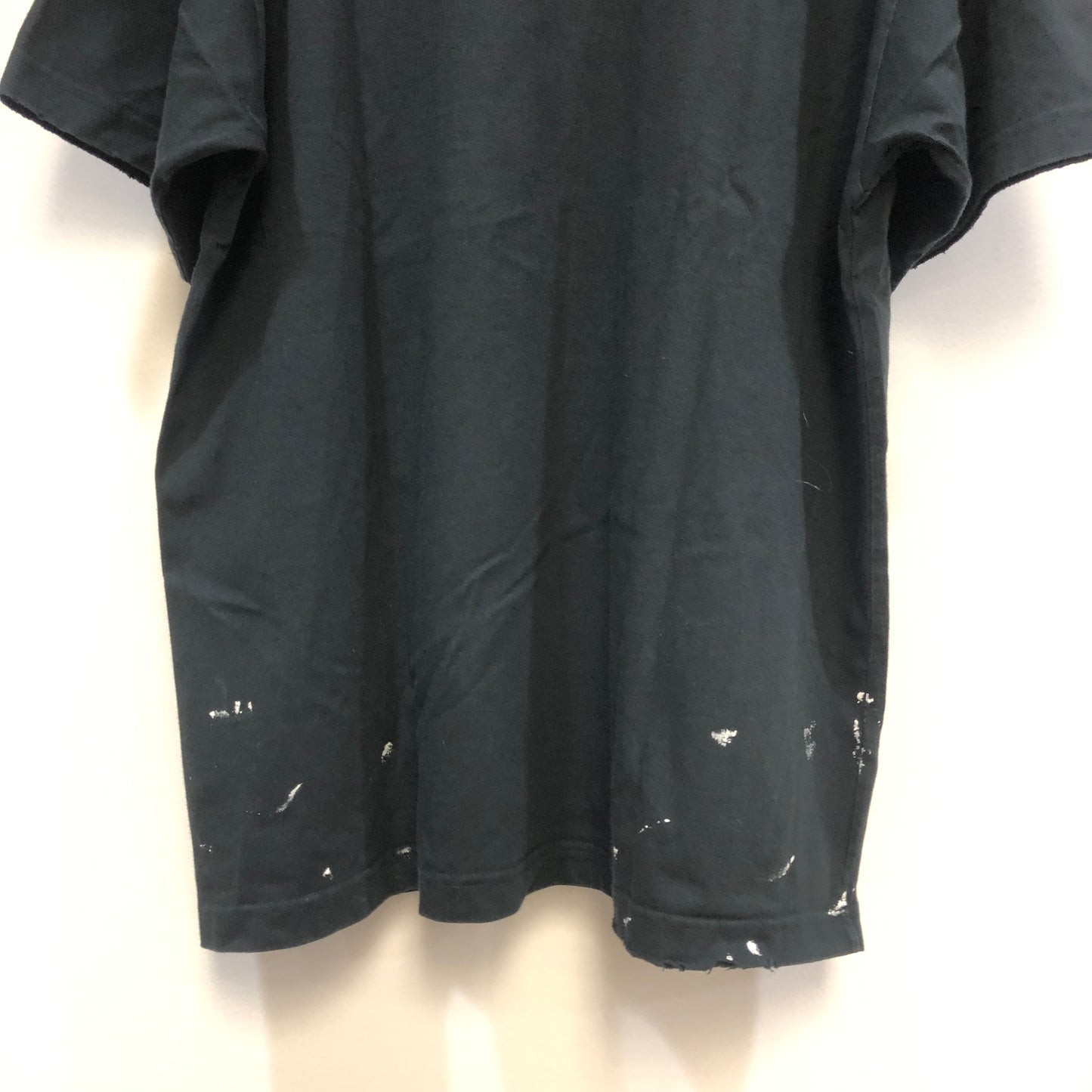 Balenciaga Heavy Metal Logo Distressed T-Shirt L Black