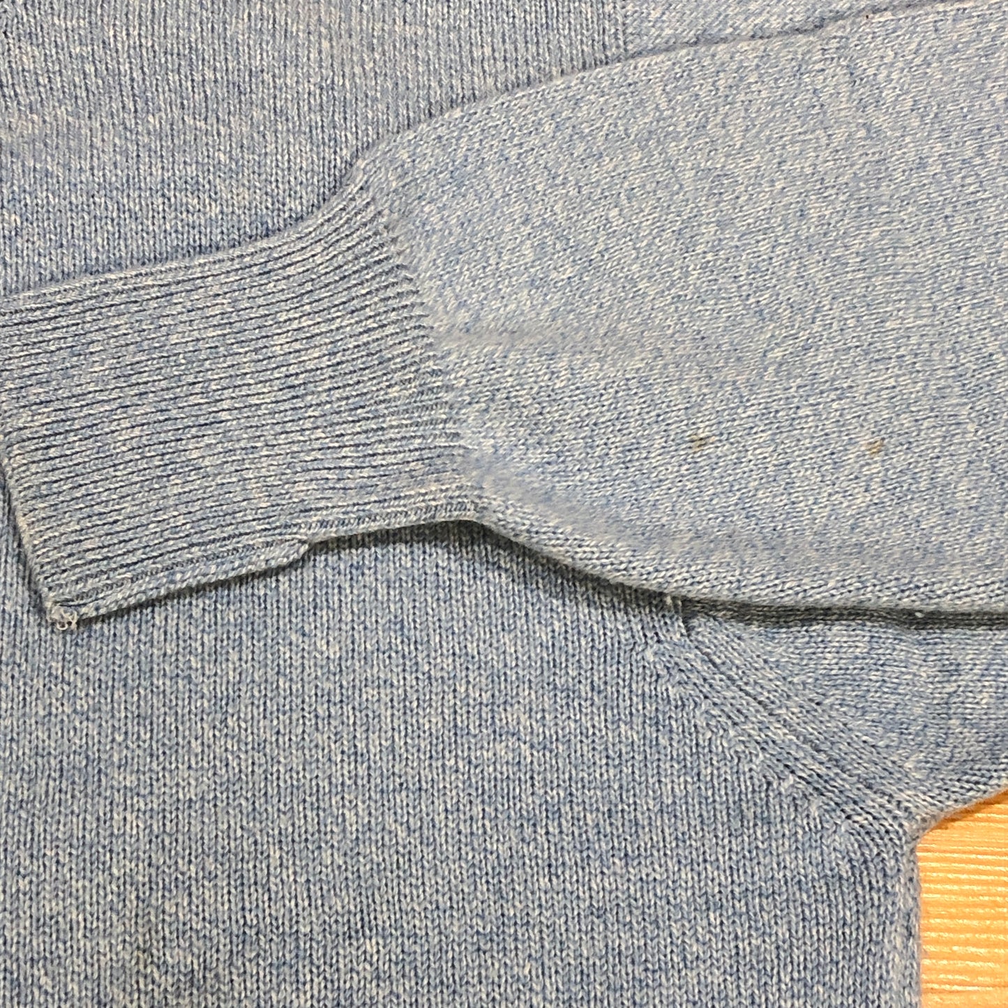 Lanvin Mist Blue Crew Neck Cashmere Knit Sweater Size 54