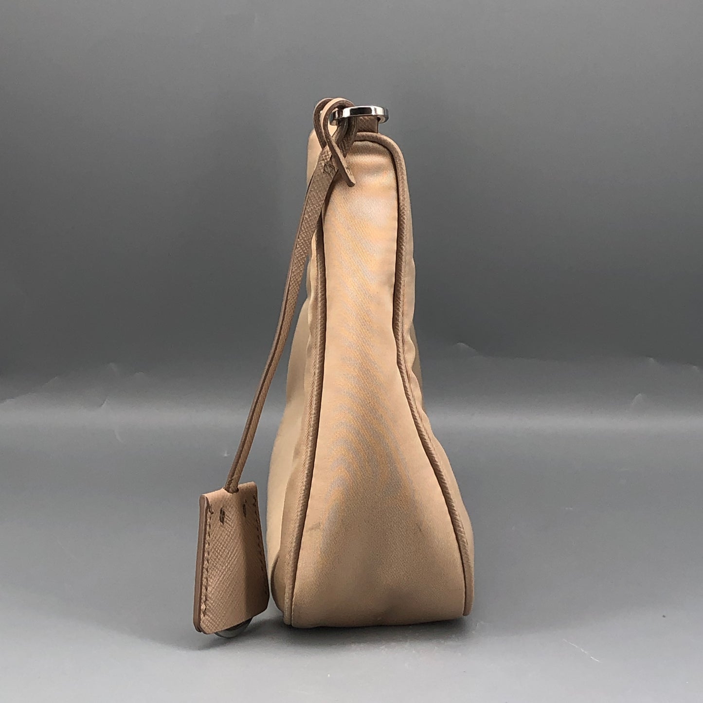 Prada Re-Nylon Classic Hobo Shoulder Bag Beige