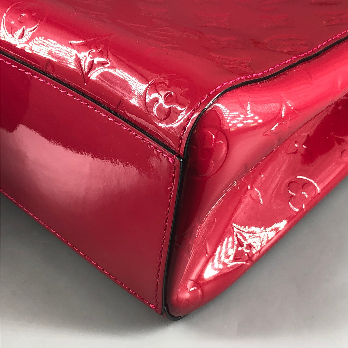 Louis Vuitton Vernis MM Vertical Tote Bag Hot Pink Monogram Patent Leather