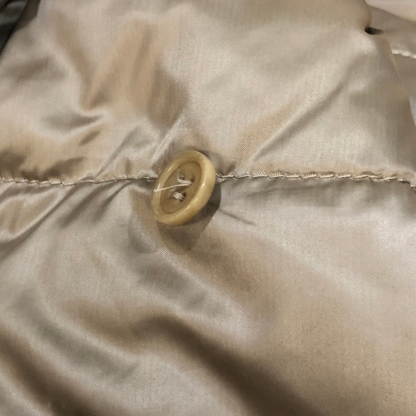 ‘S Max Mara Beige Lightweight Hooded Belted Down Mid-Length Coat Size 2