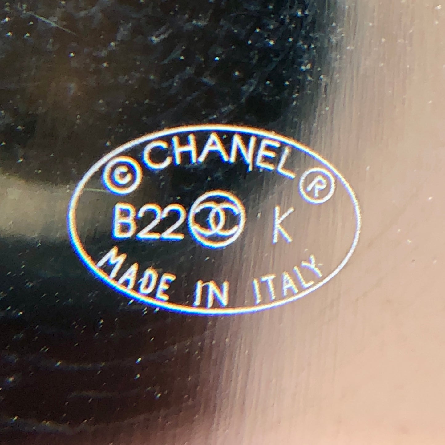 Chanel Pink/Black Houndstooth Heart CC Logo Brooch