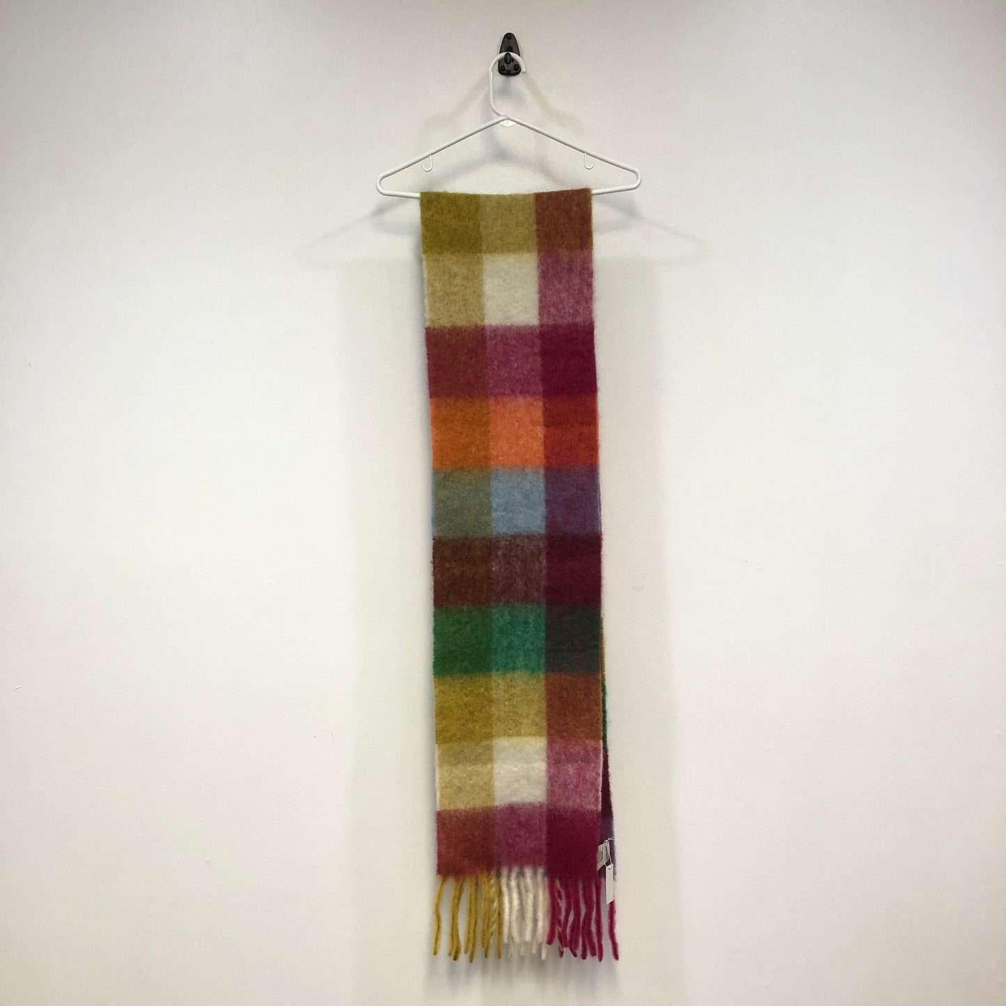 Acne Studios Multi‑Color Check Fringe Scarf 218*28cm