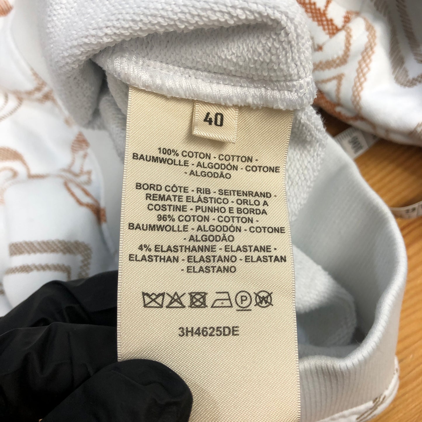 Hermes White/Orange Chain Print Sweatshirt Size 40