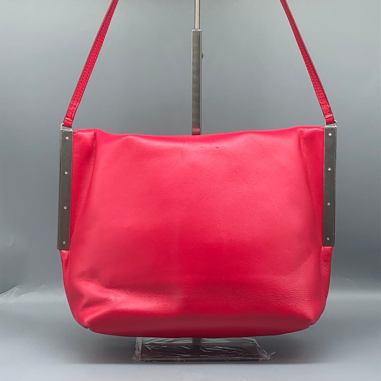Celine Leather Shoulder Bag Red/Pink