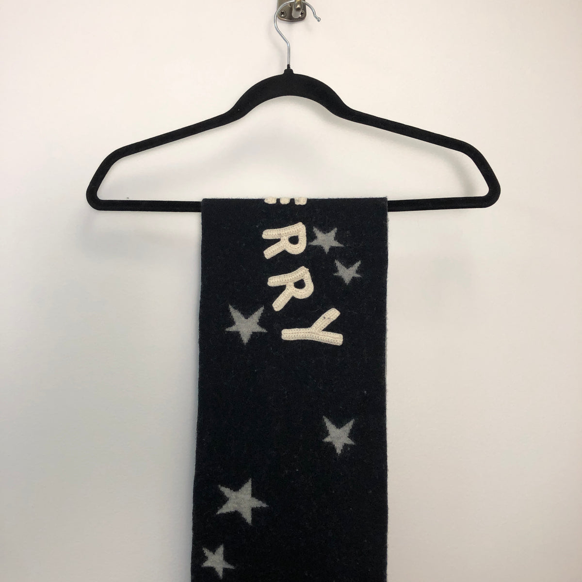 Burberry Black Children Star Print Wool Scarf 156*21cm