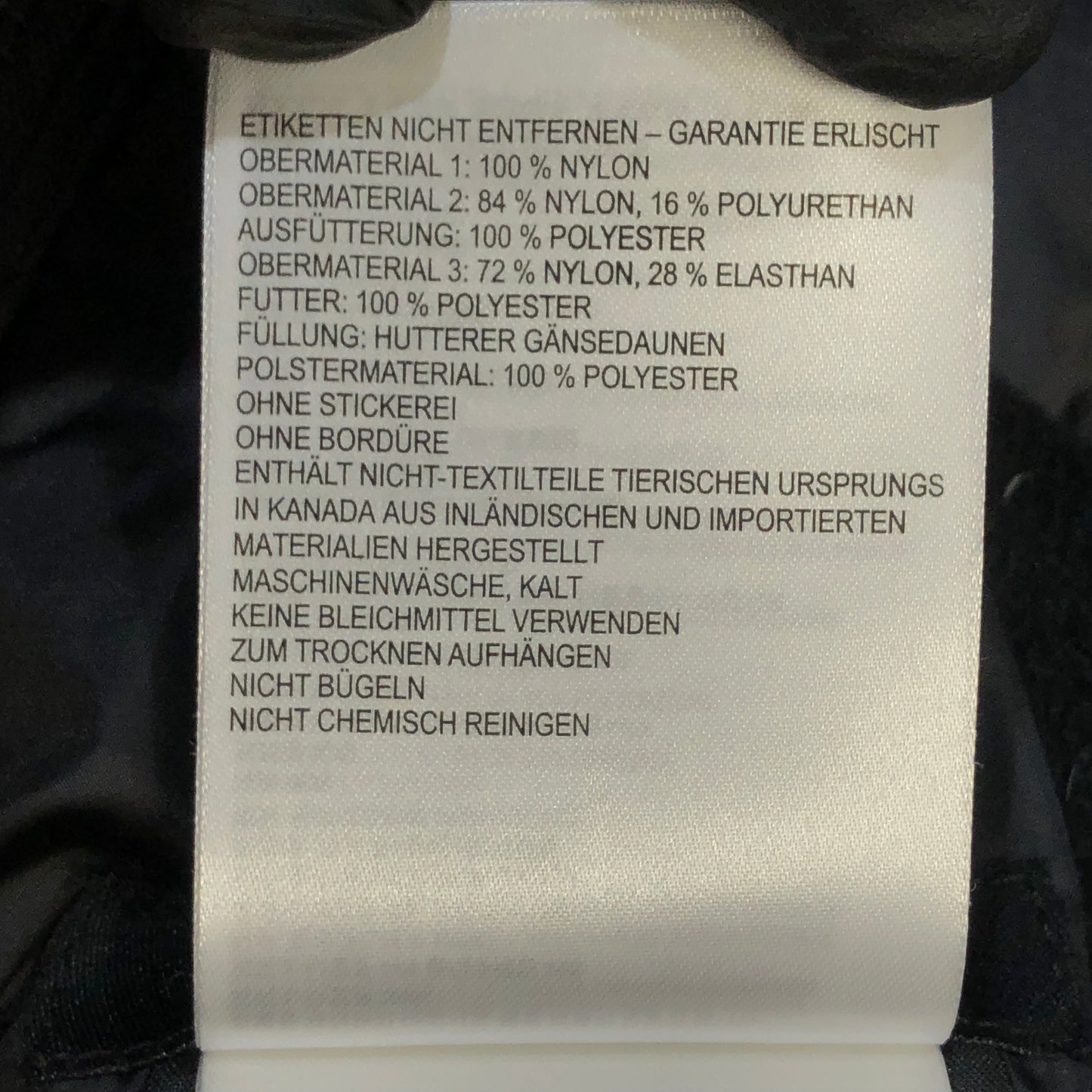 Canada Goose Black Quilted Down Puffer Jacket Size 2XS