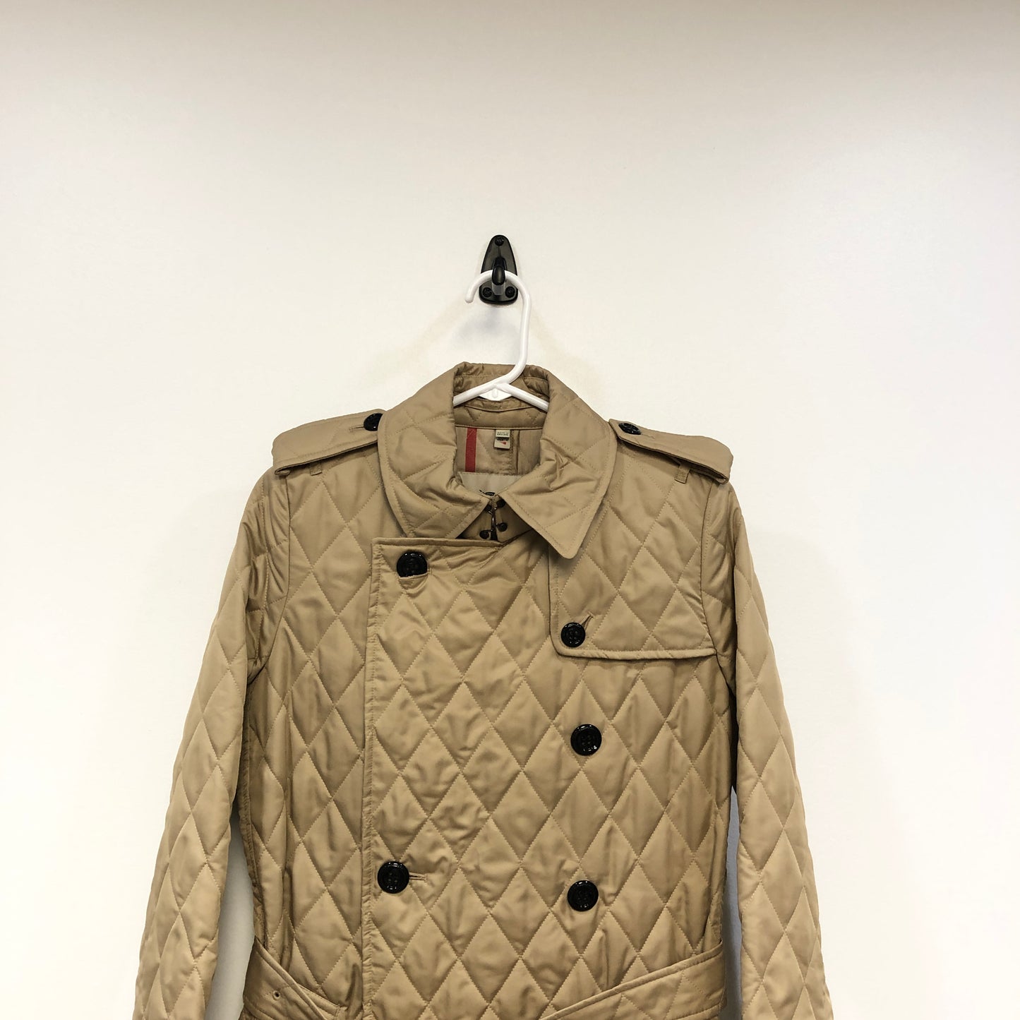 Burberry Beige Quilted Trench Coat Size 4