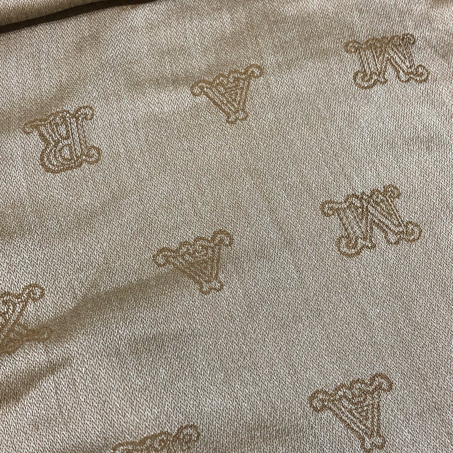 Max Mara Brown Monogram Large Shawl Scarf 192×74cm