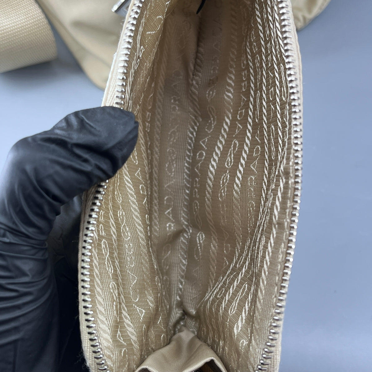 Prada Yellow beige nylon Backpack