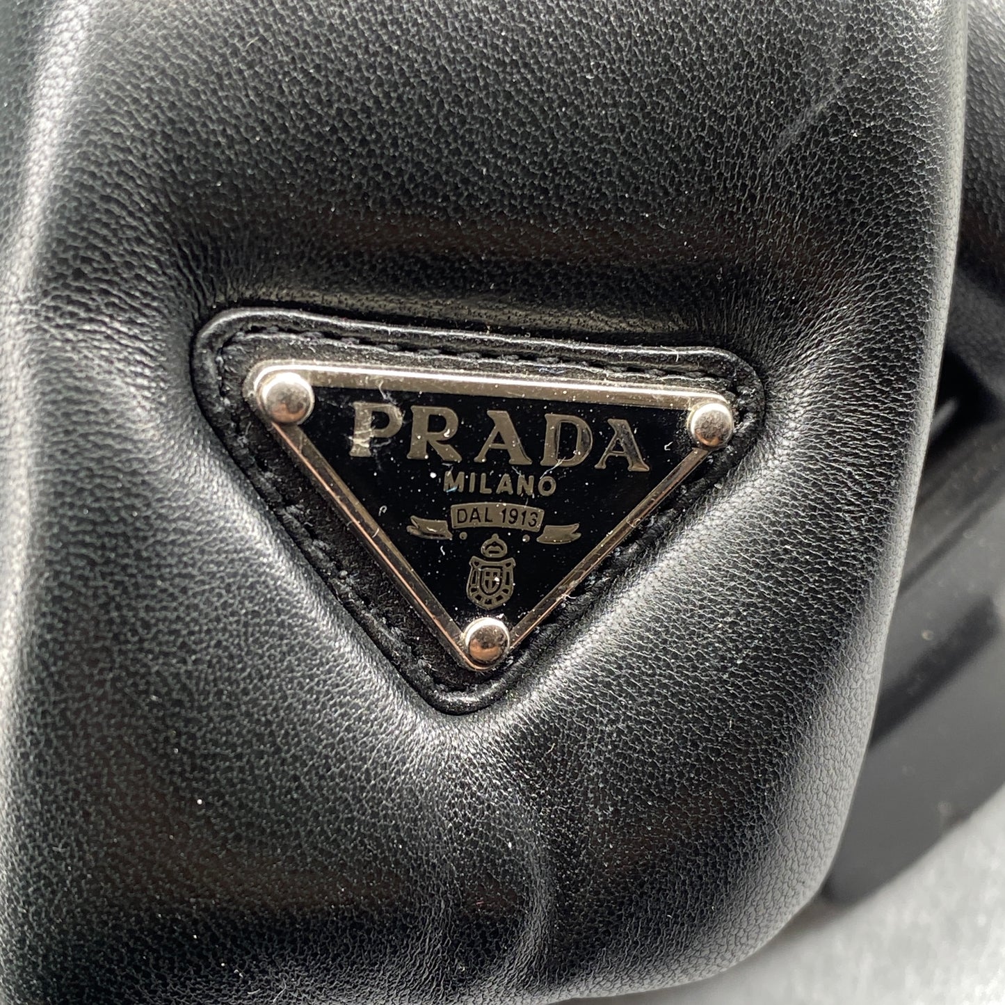 Prada Women's Black Leather Cross Strap Lug Sole Back Strap Platform Sandals Size 38
