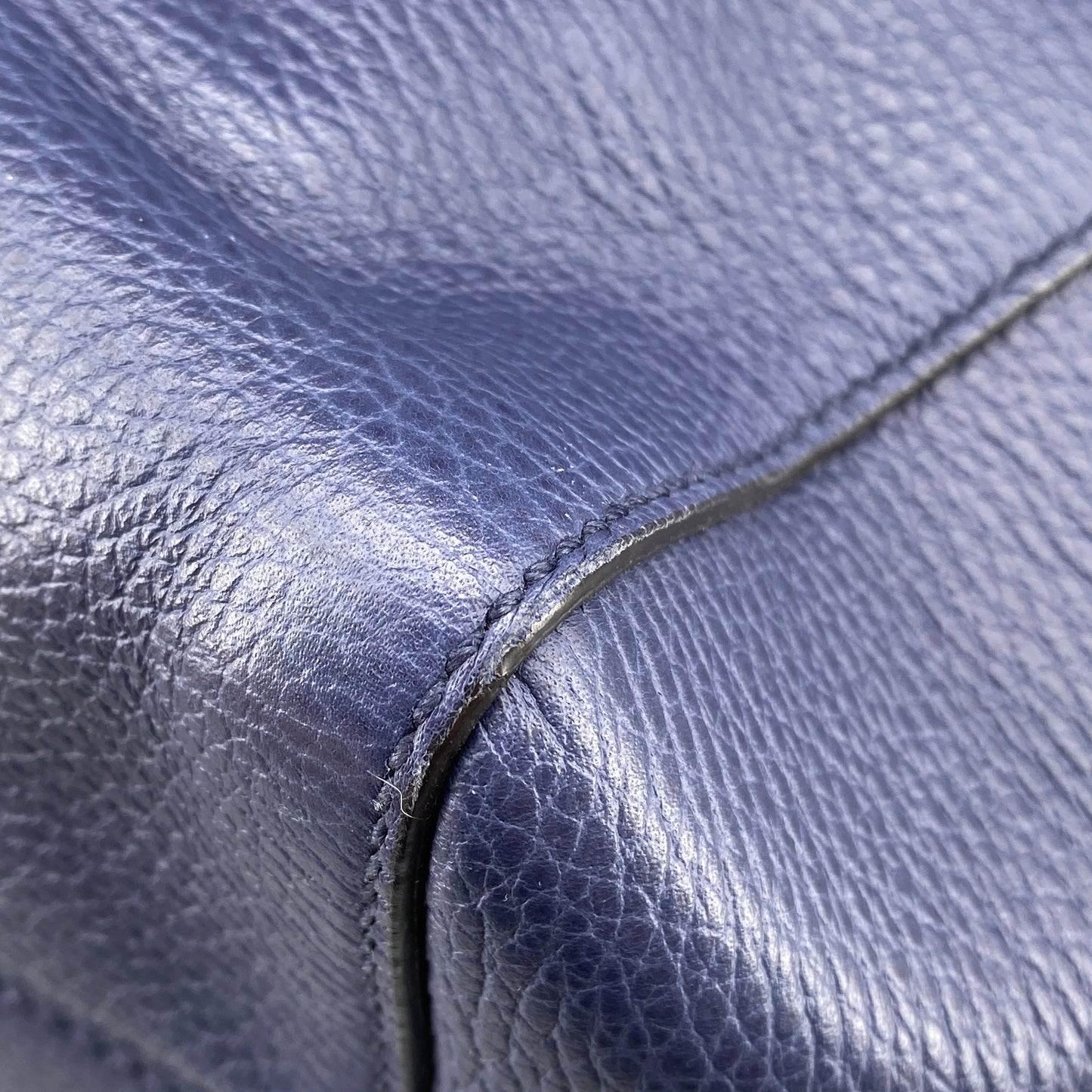 Gucci Grained Leather Tote Bag  Navy