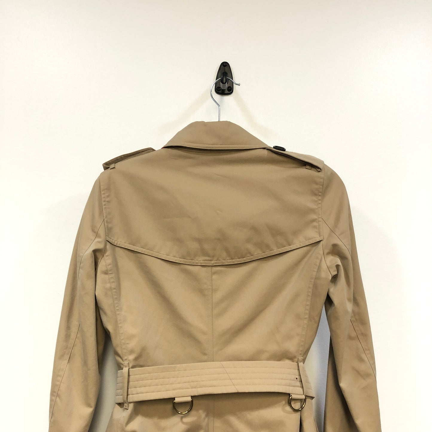 Burberry Tan Double Breasted Mid-Length Trench Coat Size 4