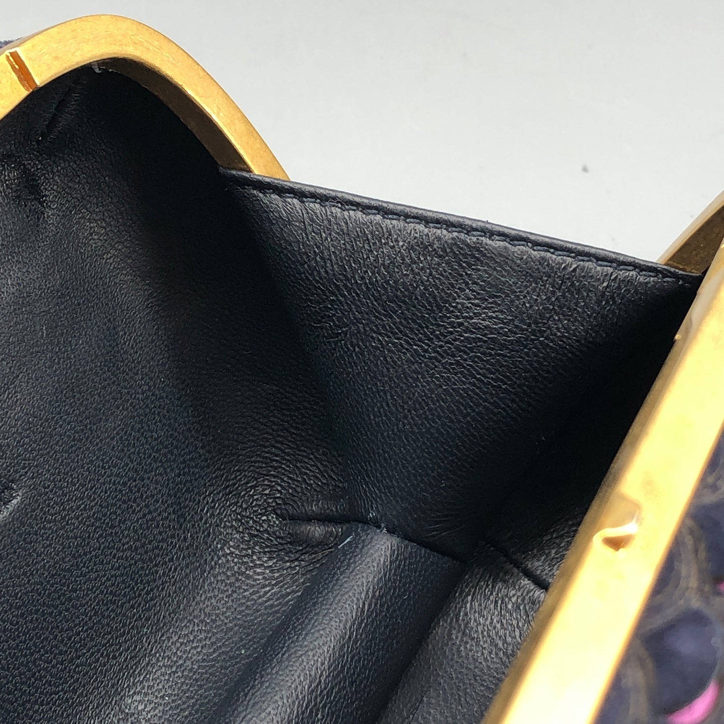 Alexander McQueen Skull Clutch Navy/Pink