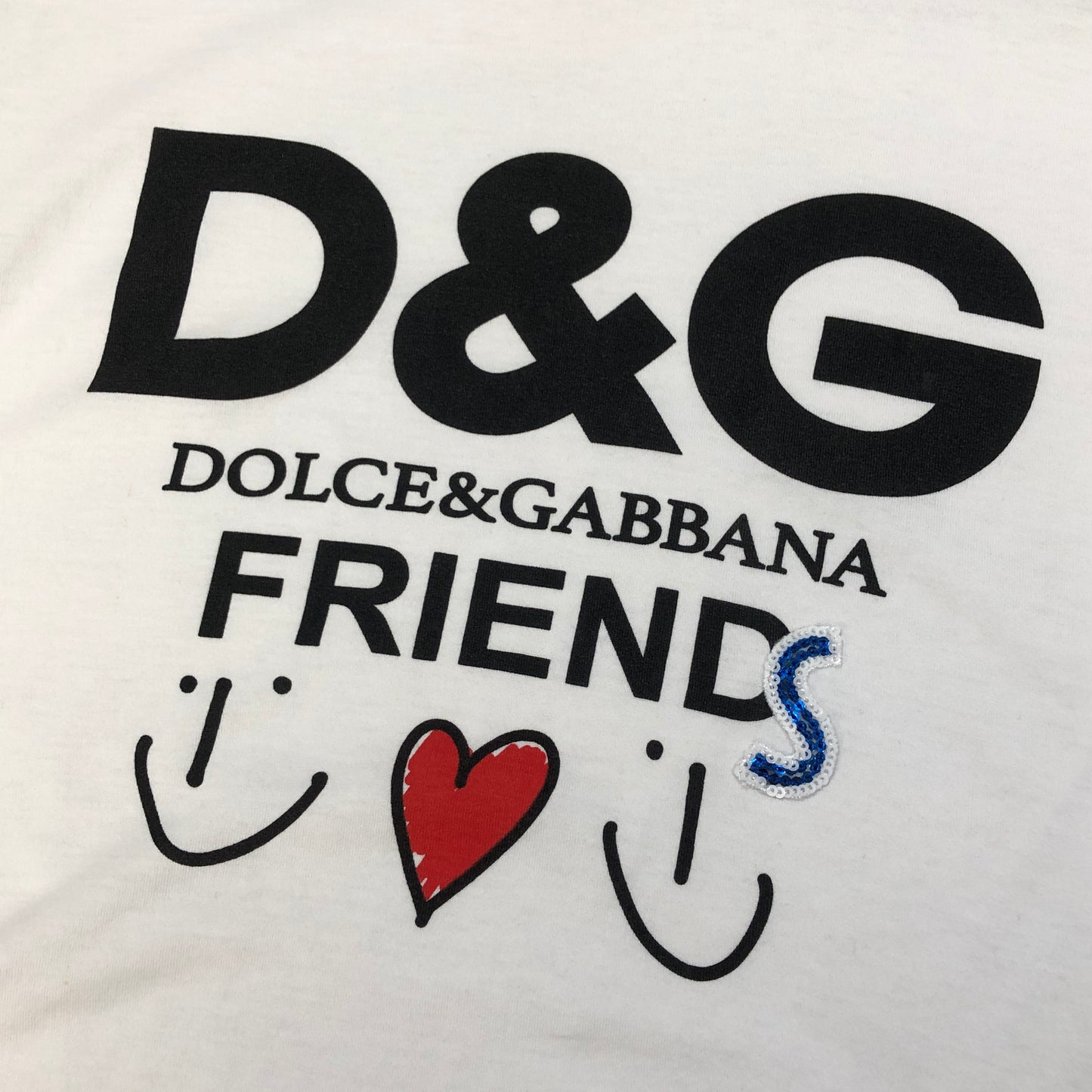 Dolce & Gabbana White Short‑Sleeve Printed T‑Shirt Size 36
