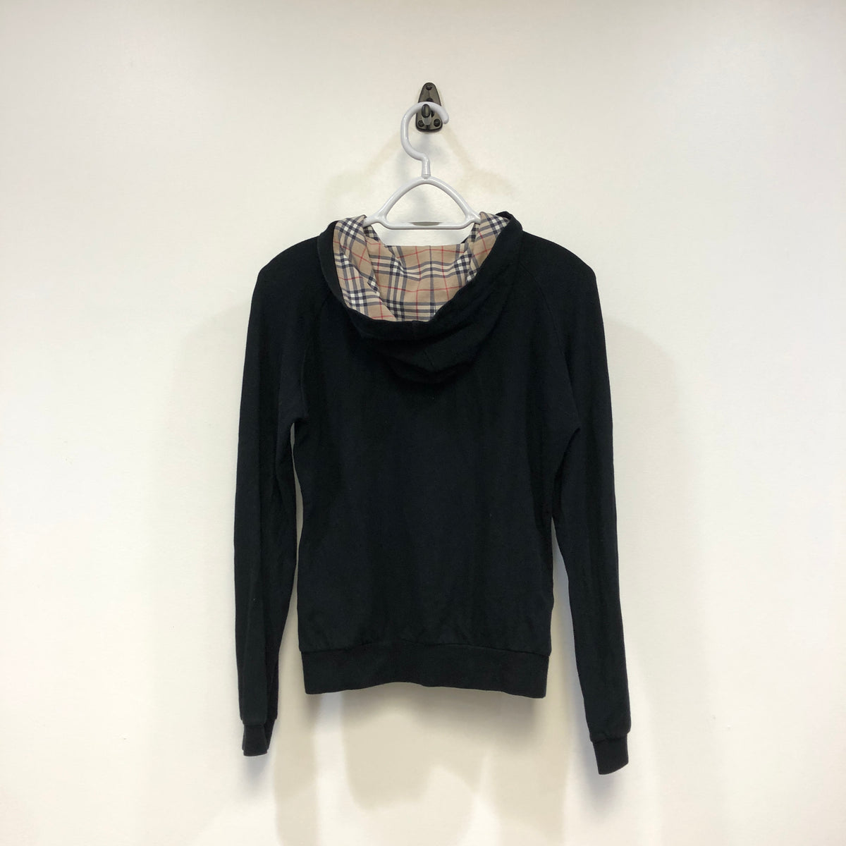 Burberry Black Hooded Zip Up Jacket Size M