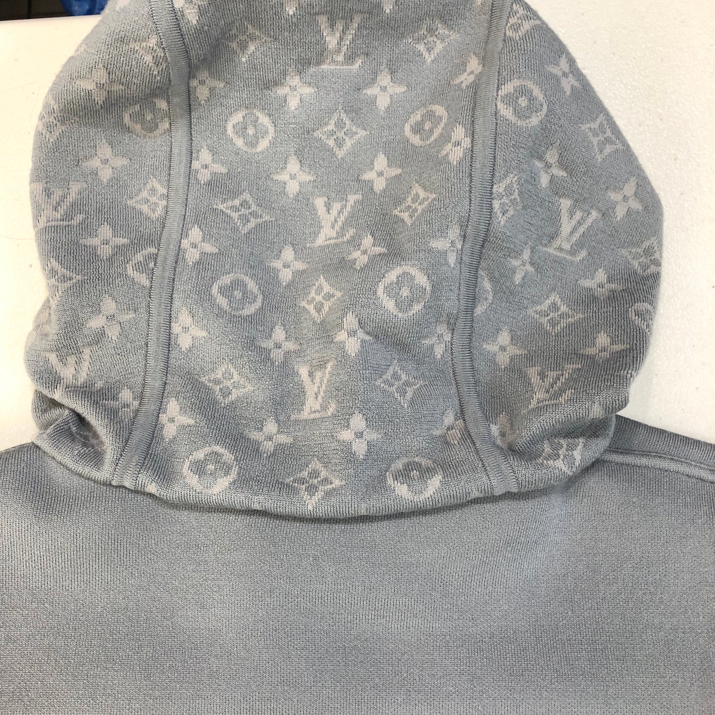 Louis Vuitton Monogram Zip-Up Hoodie Size M Grey