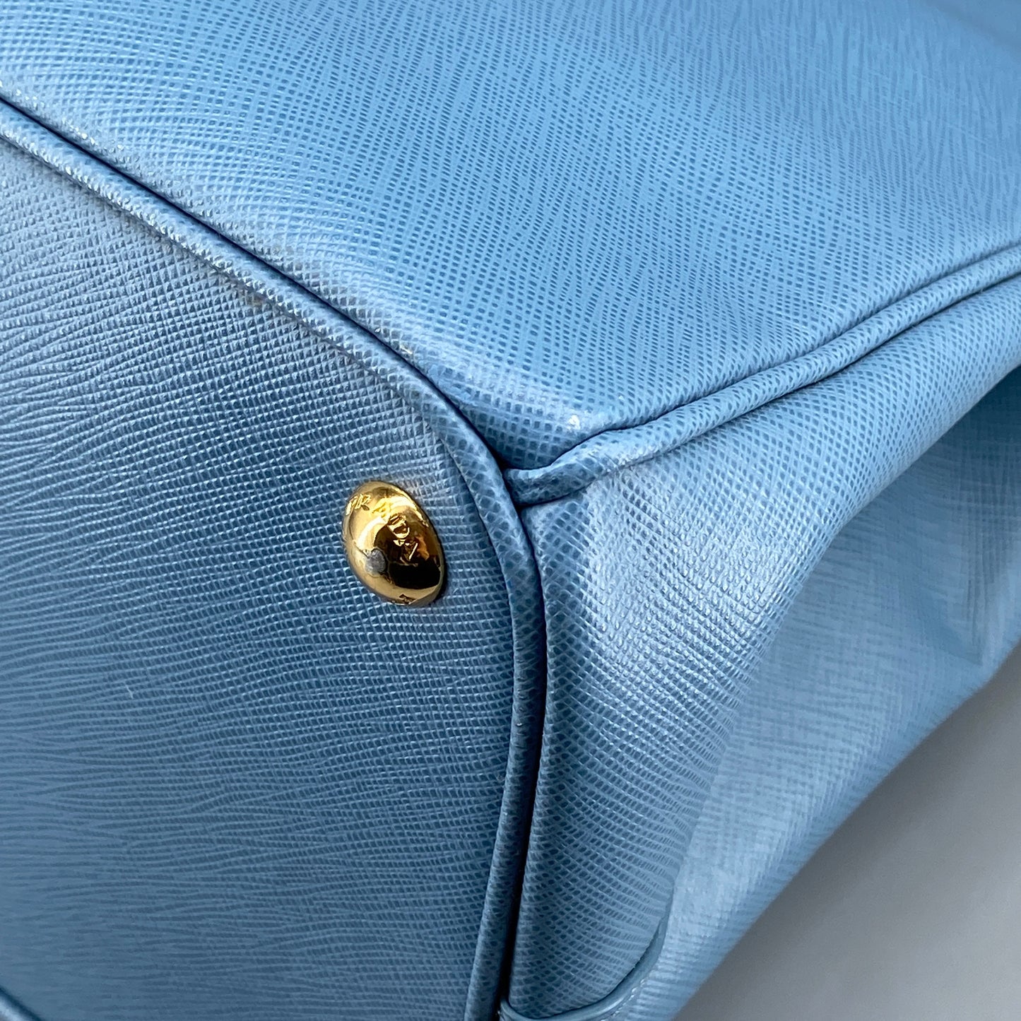 Prada Medium Blue Saffiano Galleria Handbag