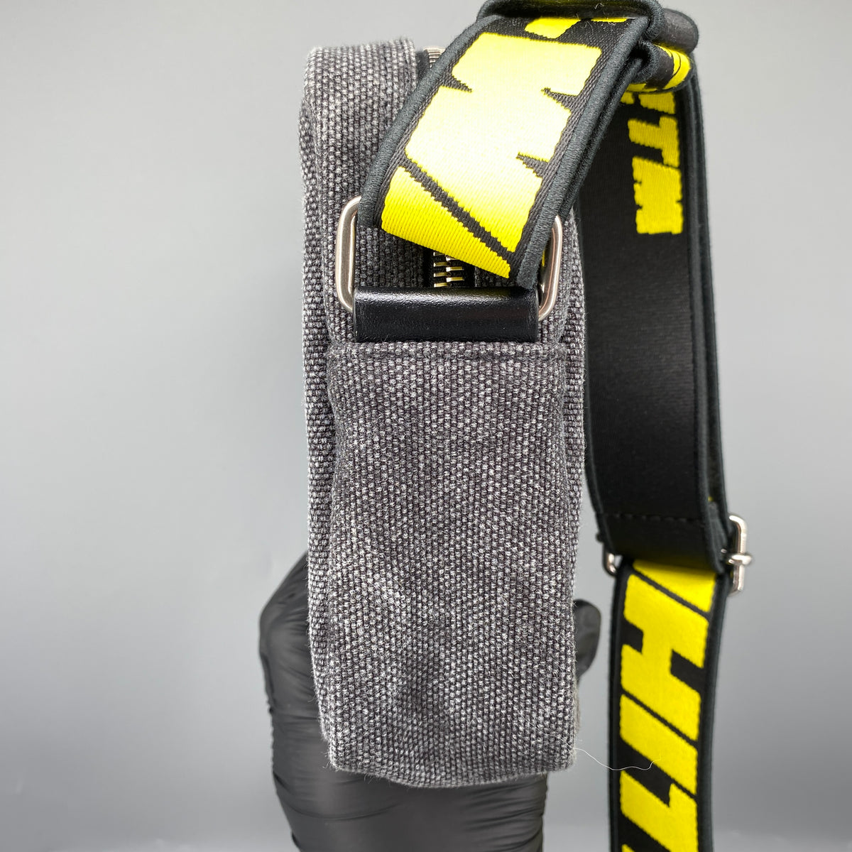 Off-White Grey Canvas Crossbody Camera Bag