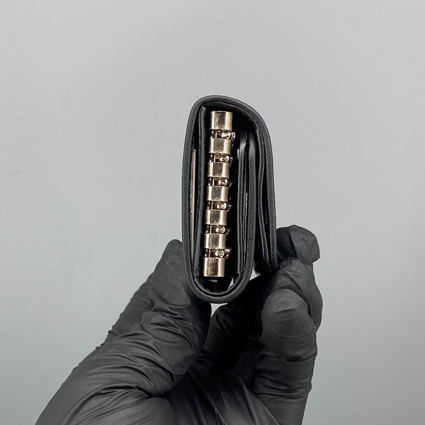 Ferragamo Black Canvas Key Case