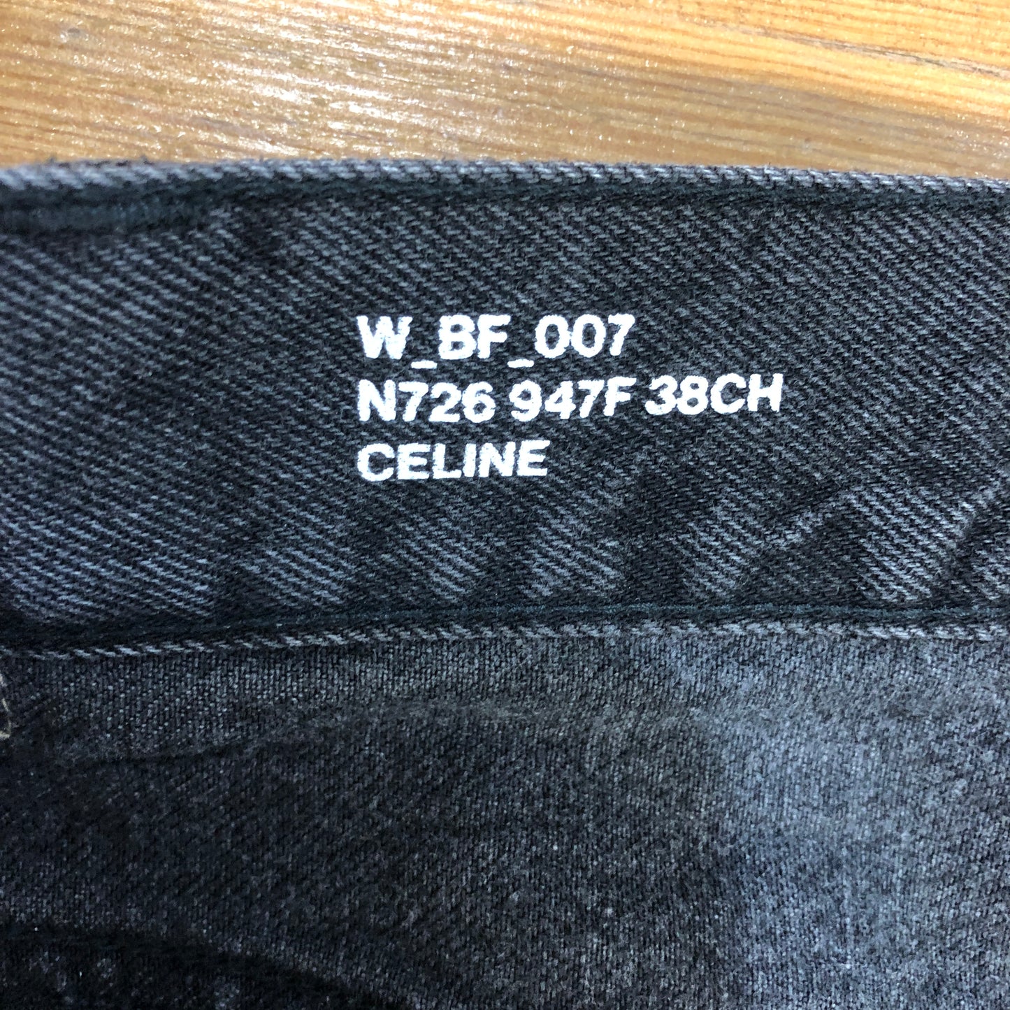 Celine Dark Grey Straight Leg Denim Jeans Size 26